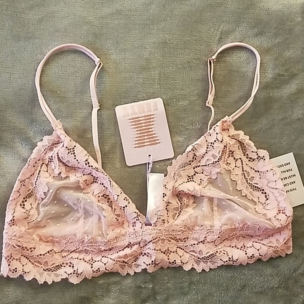 Savage x Fenty Polka Dot Lace Bralette